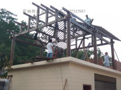 衡阳防腐木工程案例——木结构木屋