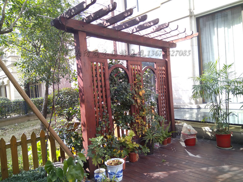 防腐木花架——庭院屏风